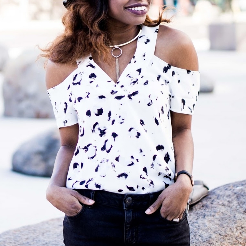 Cooper & Ella Klara cold shoulder top